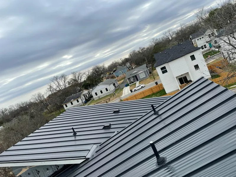 Standing seam metal roof panels with vents for Skylight Repair in Lindenhurst